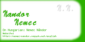 nandor nemec business card